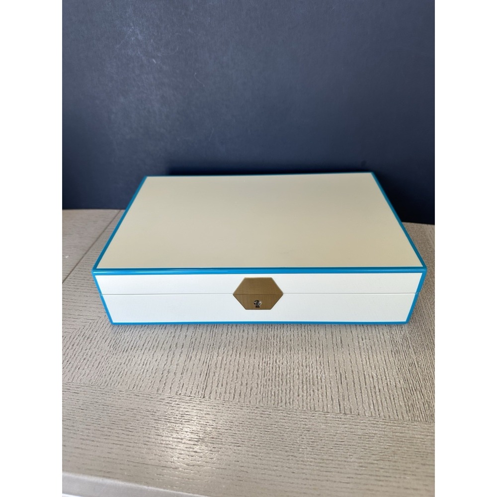 Jonathan Adler Lacquer Jewelry Box Blue Green – New Factory Sealed in Package - Picture 3 of 11